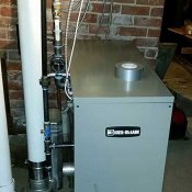 Weil-Mclain GV90 natural gas boiler installed for a natural gas conversion in Augusta Maine.